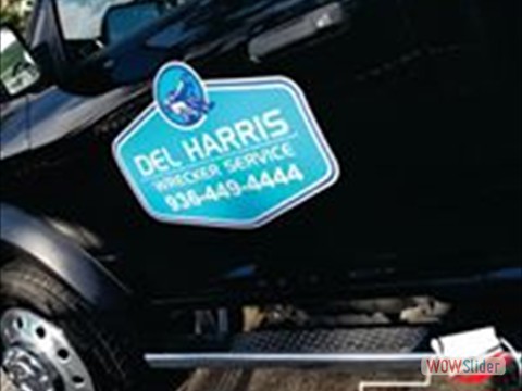 Del Harris Reflective Door Decal